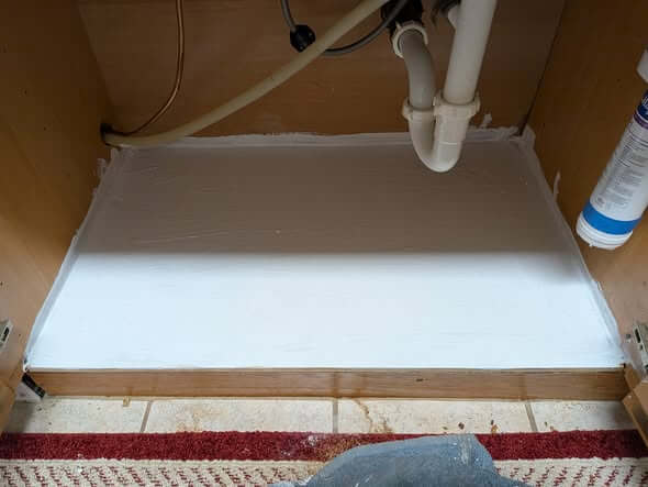 Sink cabinet after restoration