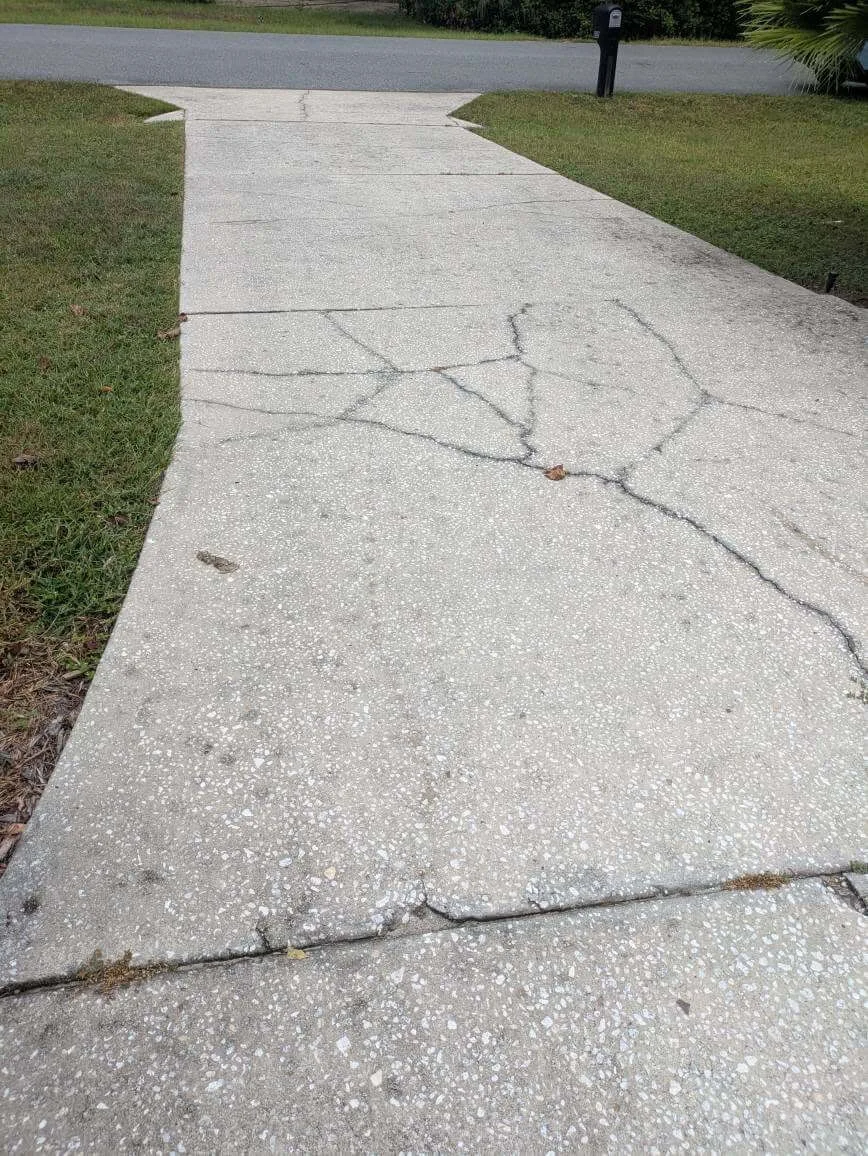 Driveway after washing