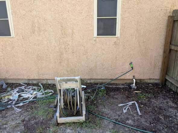 House side after power washing