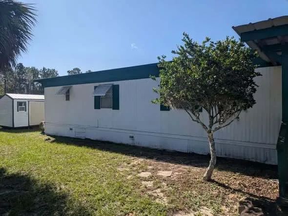 House siding after pressure washing